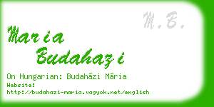 maria budahazi business card